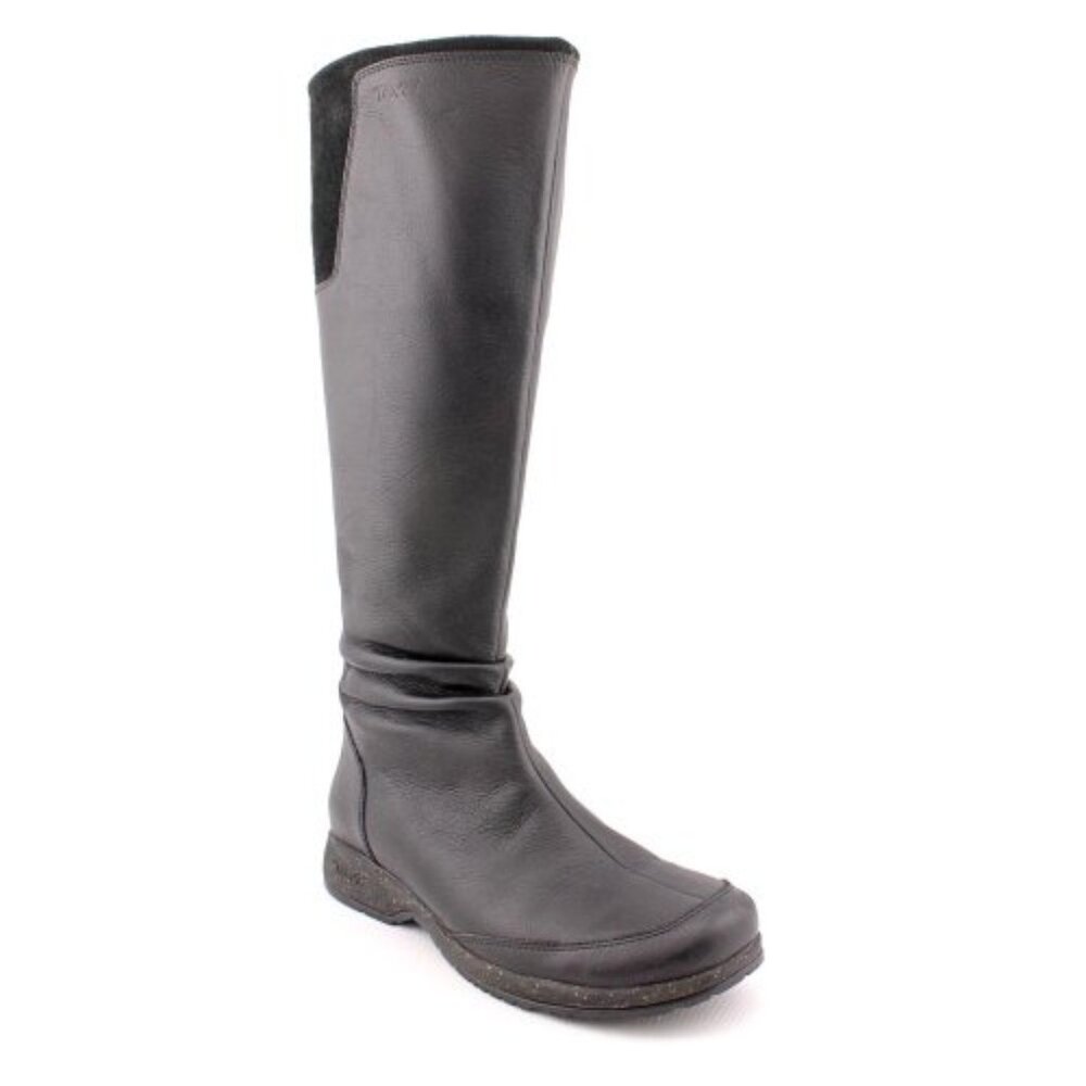 Teva Women's Black Afton Leather Knee-High Classic Moto Boots Size 8